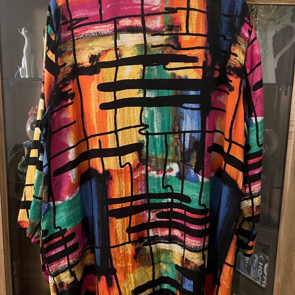 Colorful Abstract Button-Up Shirt - Picture 14 of 15